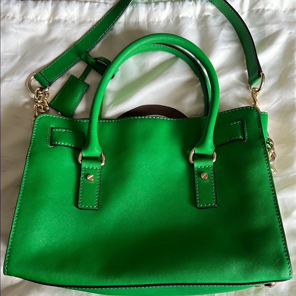 Michael Kors Green Satchel with Gold Hardware - Picture 4 of 11